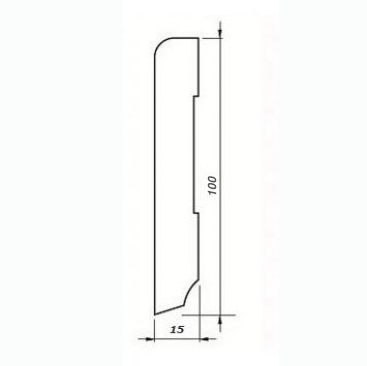 Tecnorivest мербау шпонированный прямой 100x15