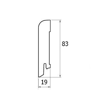 Modern Decor ясень шпонированный прямой 83х19
