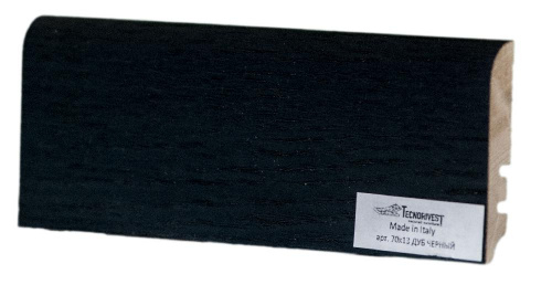 Tecnorivest дуб черный шпонированный прямой 70x13